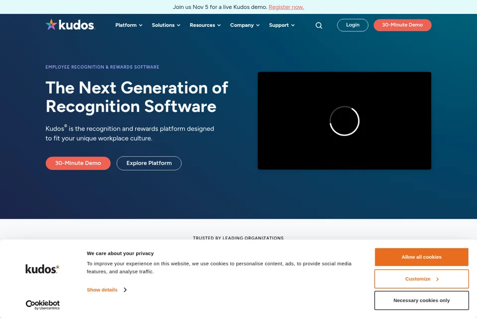 Aperçu de la landing page