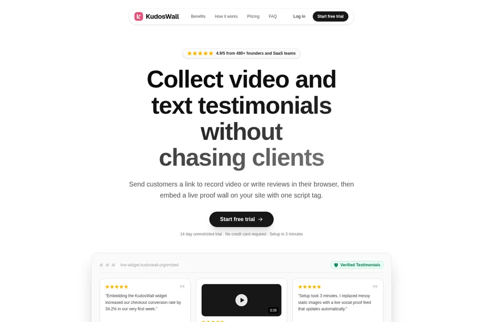 Landing page preview