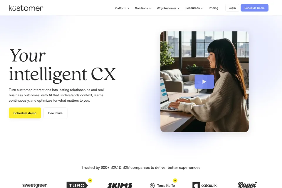 Aperçu de la landing page