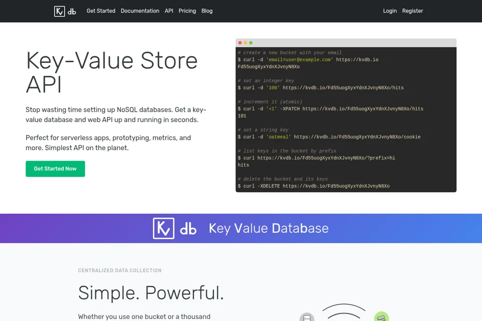 Aperçu de la landing page