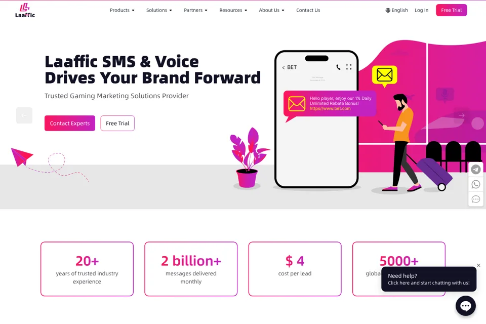 Aperçu de la landing page