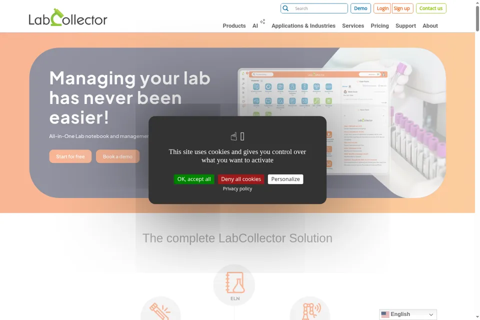Aperçu de la landing page