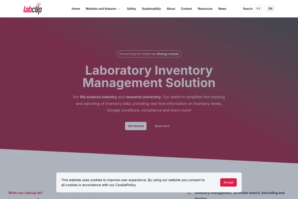 Aperçu de la landing page