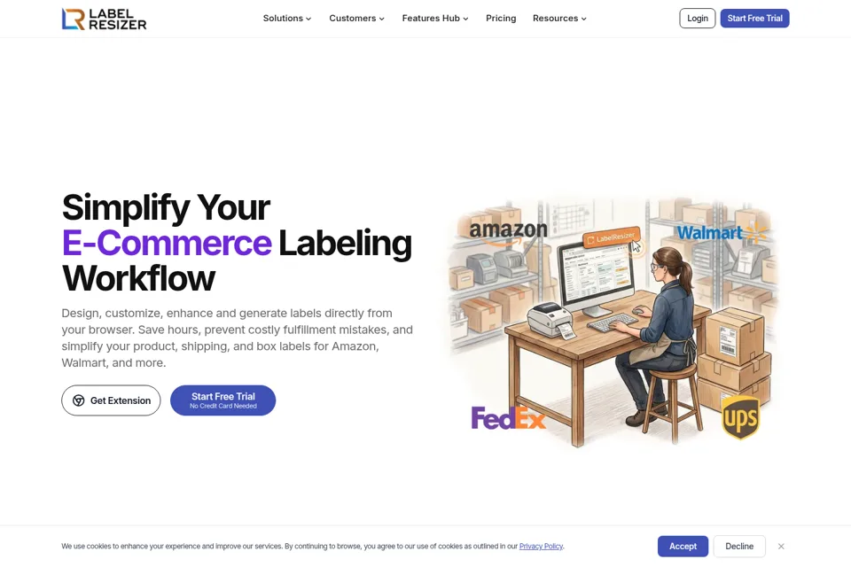 Aperçu de la landing page