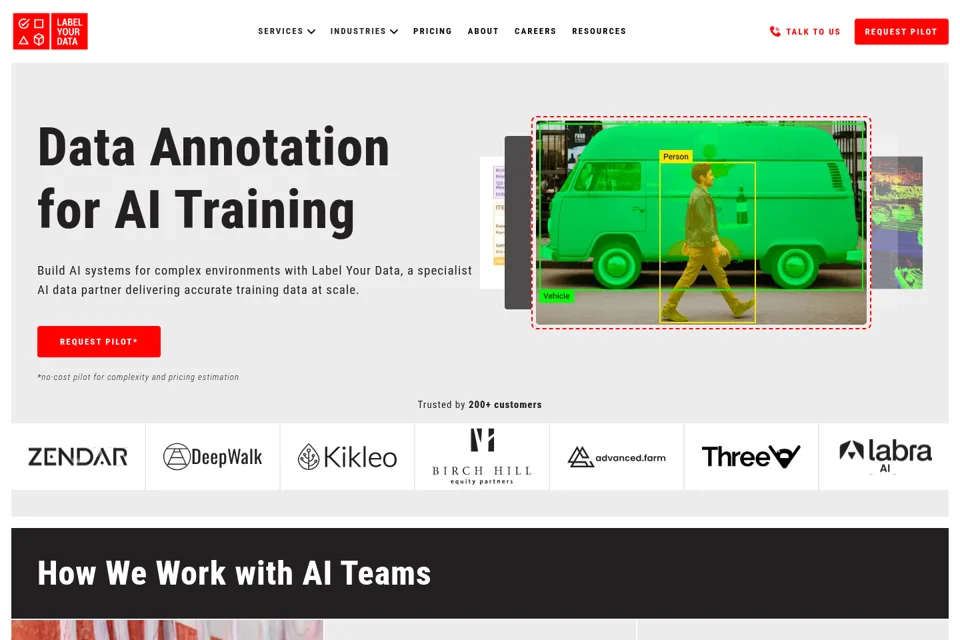 Aperçu de la landing page