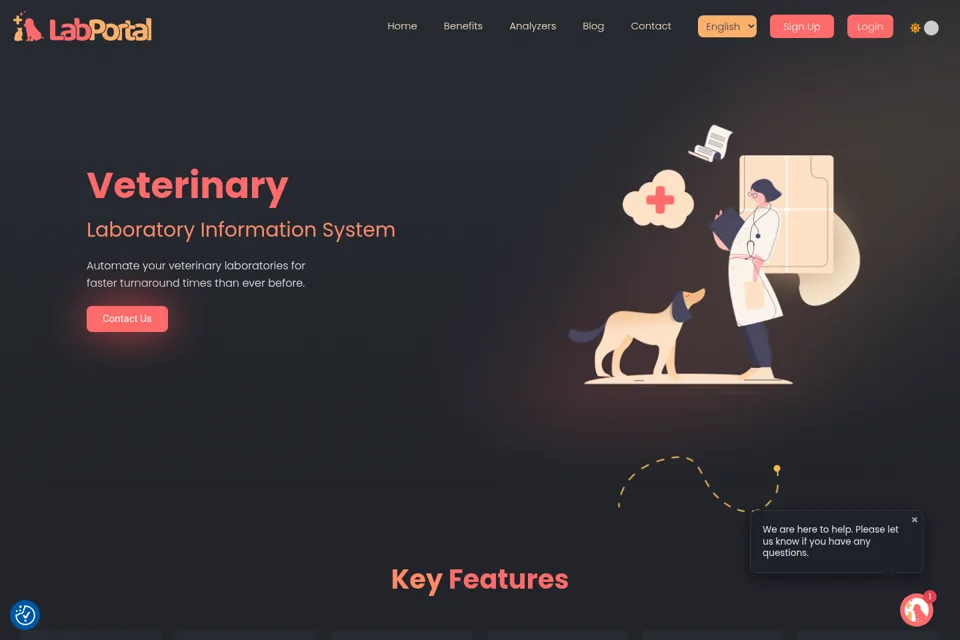Aperçu de la landing page
