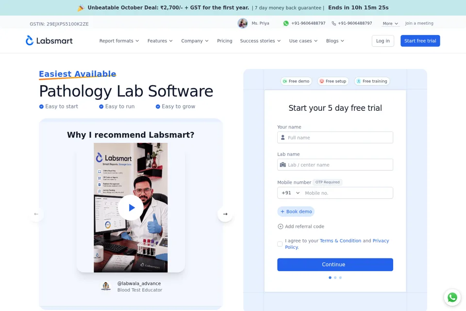 Landing page preview