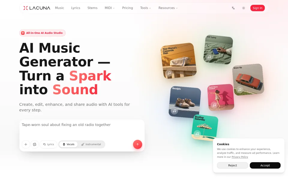 Landing page preview