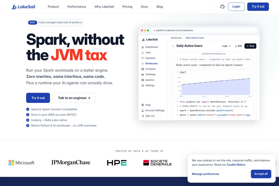 Landing page preview