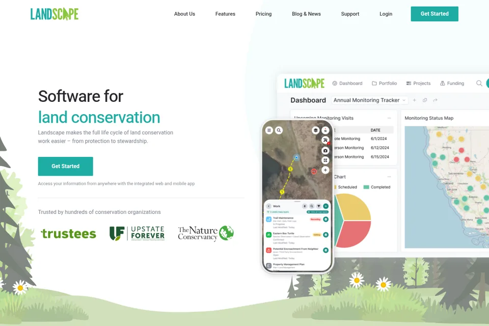 Aperçu de la landing page