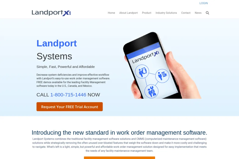 Aperçu de la landing page