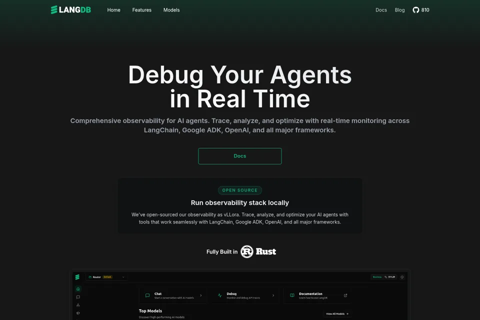 Aperçu de la landing page