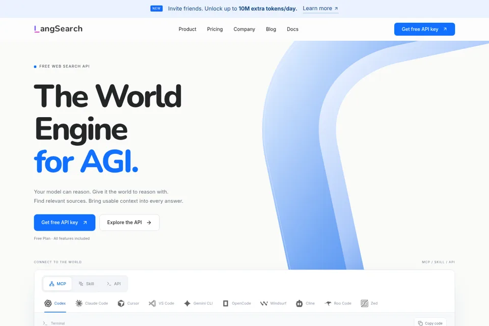 Aperçu de la landing page