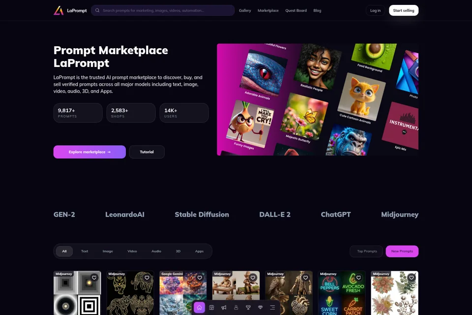 Landing page preview