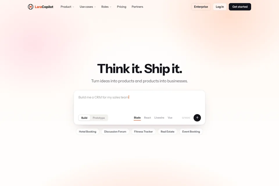 Landing page preview