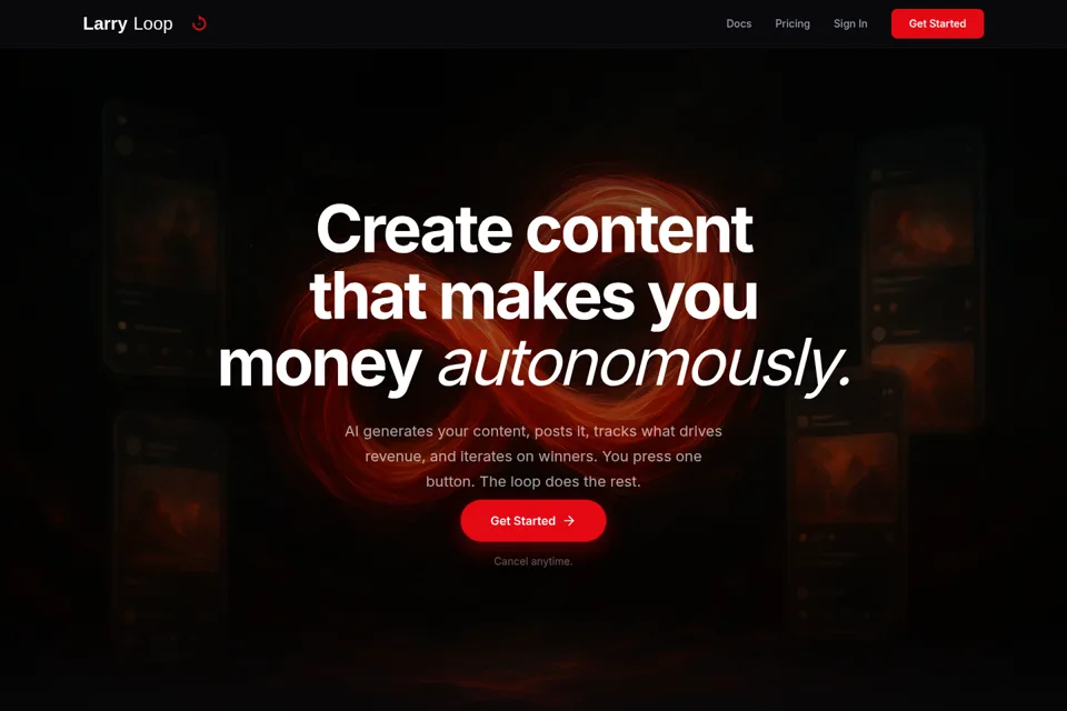Landing page preview