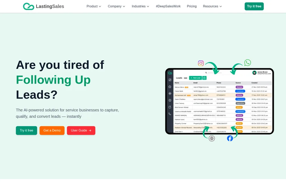 Landing page preview