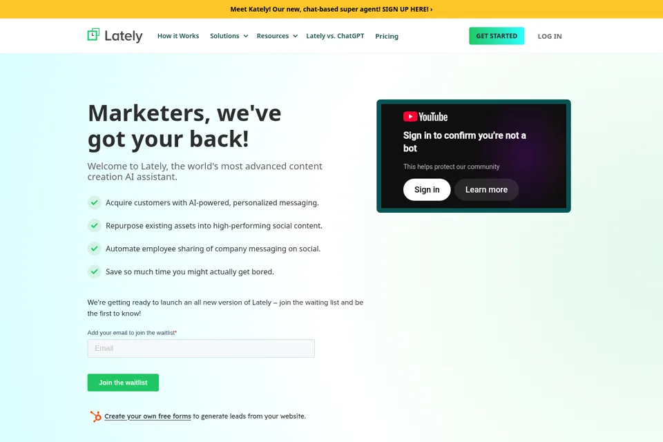 Landing page preview