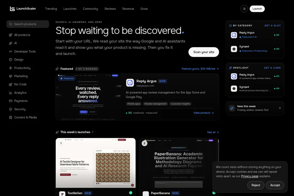 Landing page preview