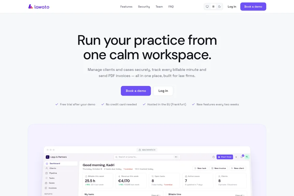 Landing page preview