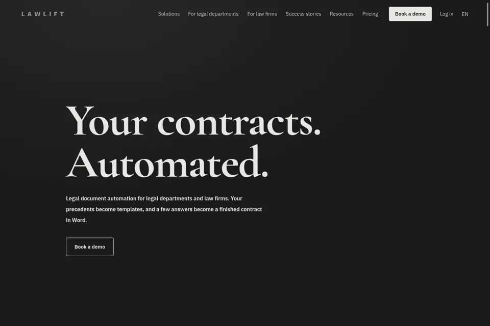Aperçu de la landing page