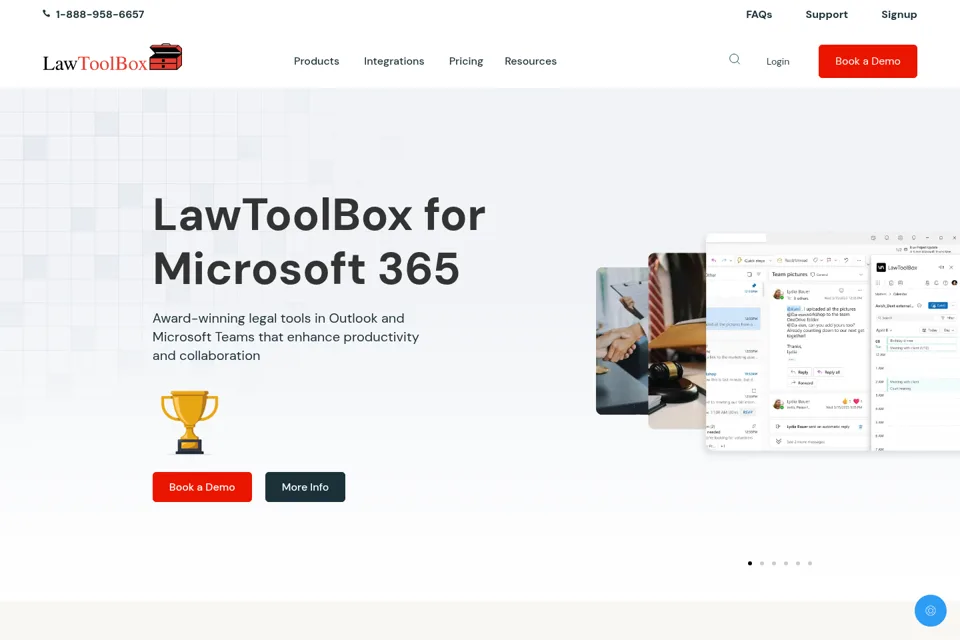 Aperçu de la landing page