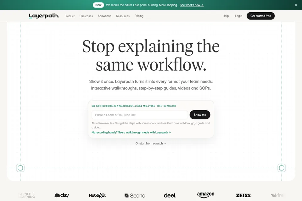 Landing page preview