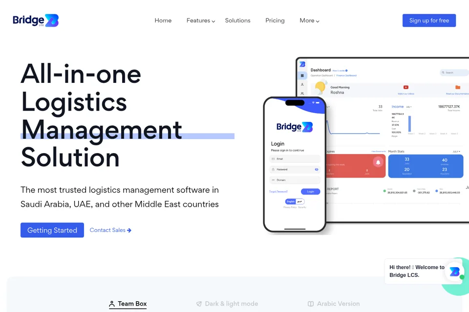 Aperçu de la landing page