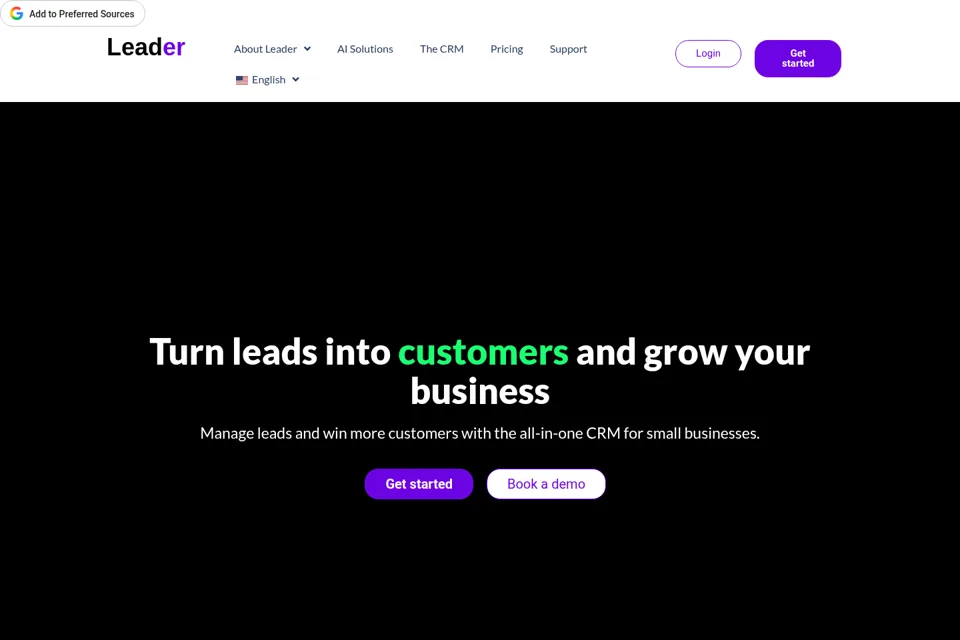 Landing page preview