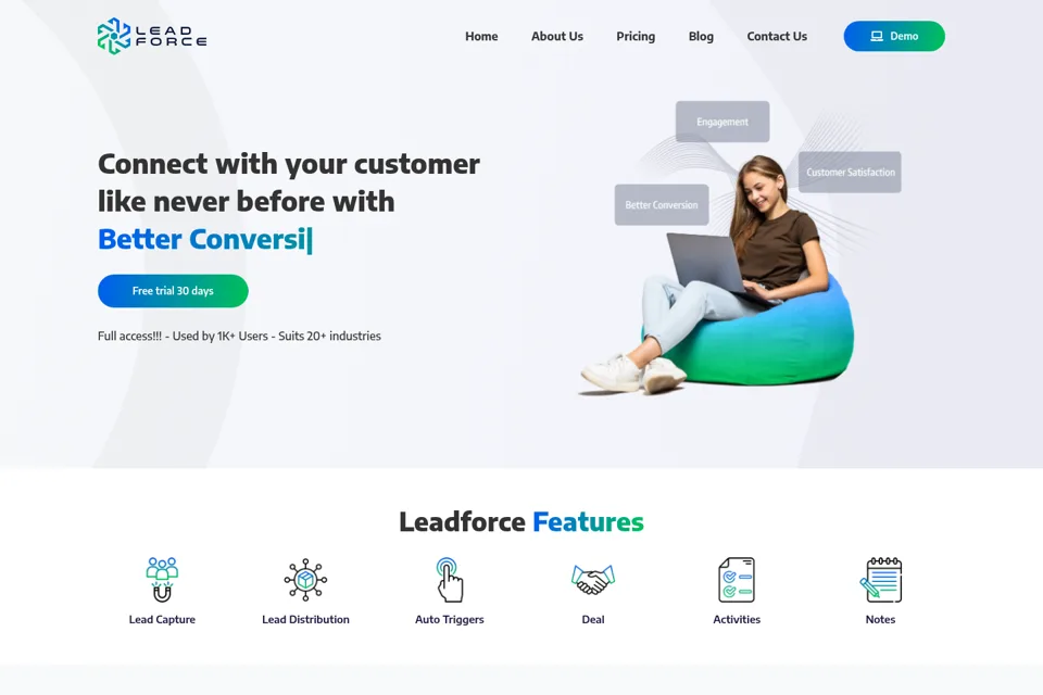 Landing page preview