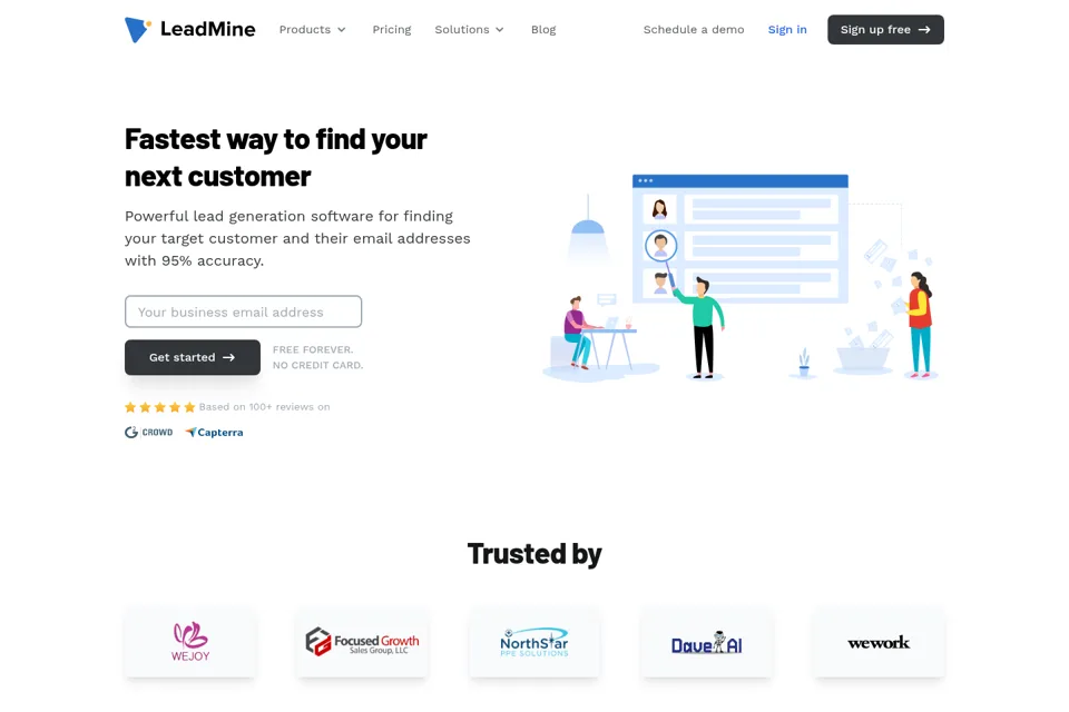 Aperçu de la landing page