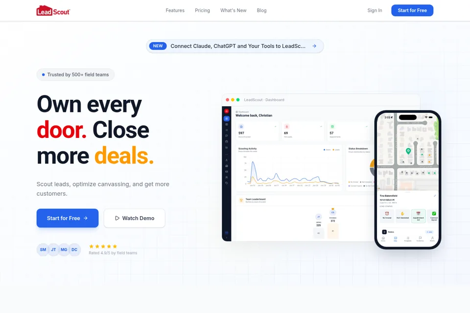 Landing page preview