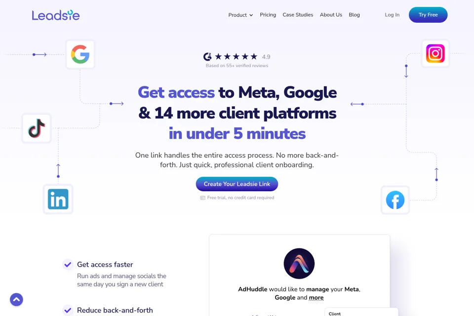 Landing page preview