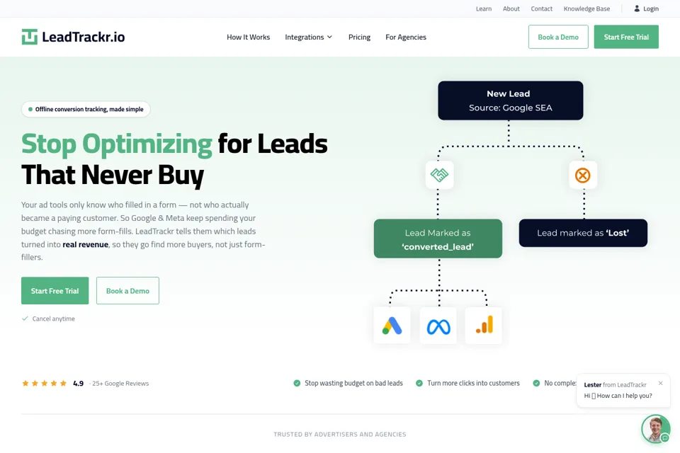 Landing page preview