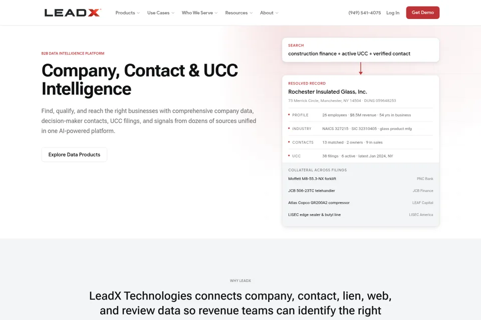 Aperçu de la landing page