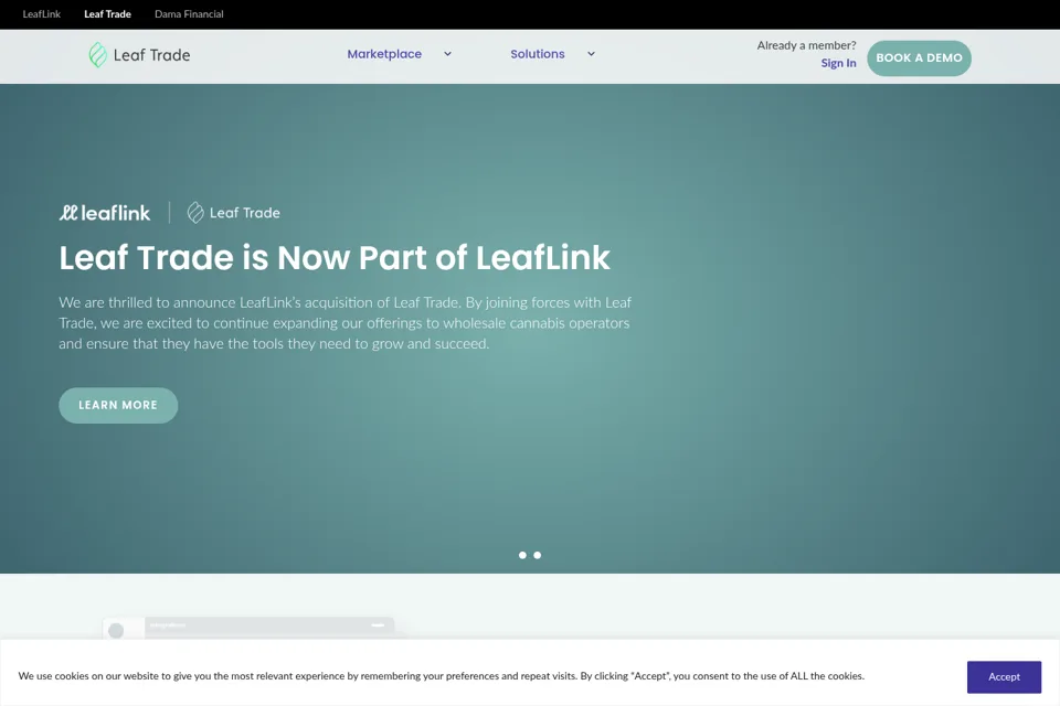 Aperçu de la landing page
