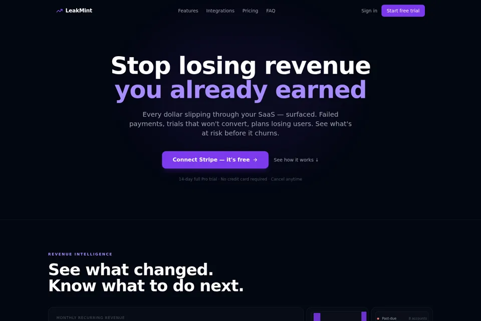 Landing page preview