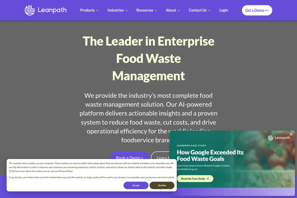Aperçu de la landing page