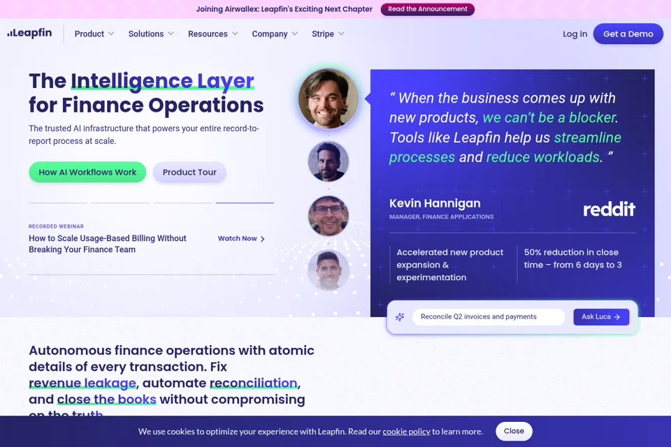 Aperçu de la landing page