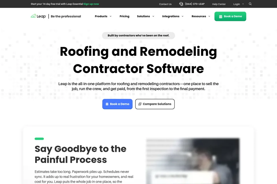 Aperçu de la landing page