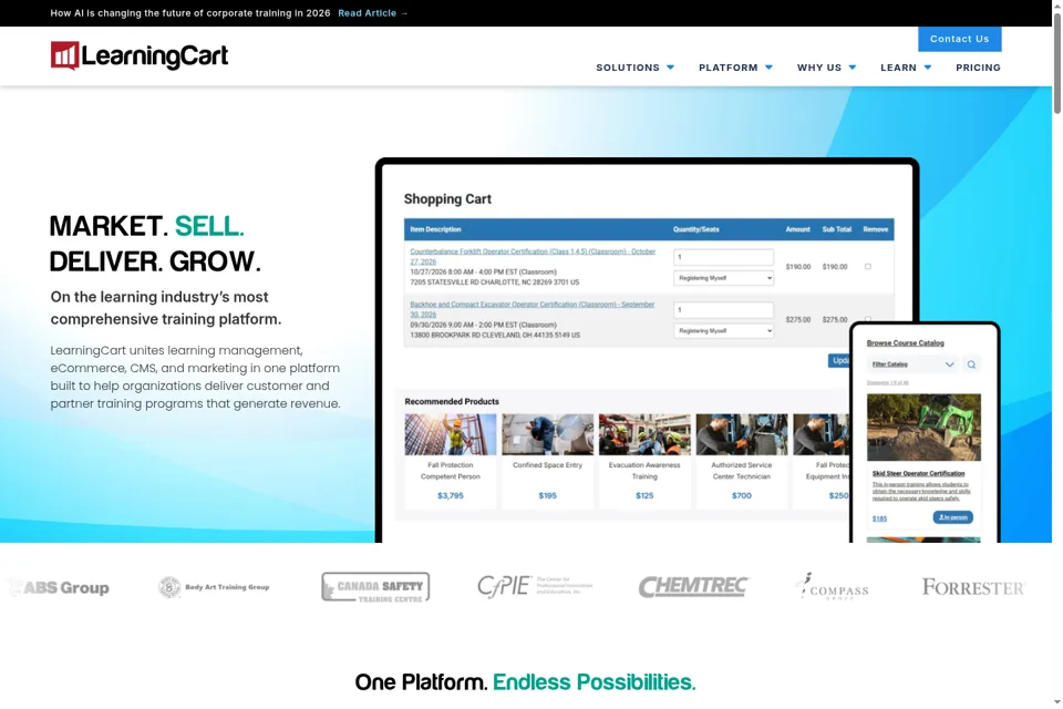 Landing page preview