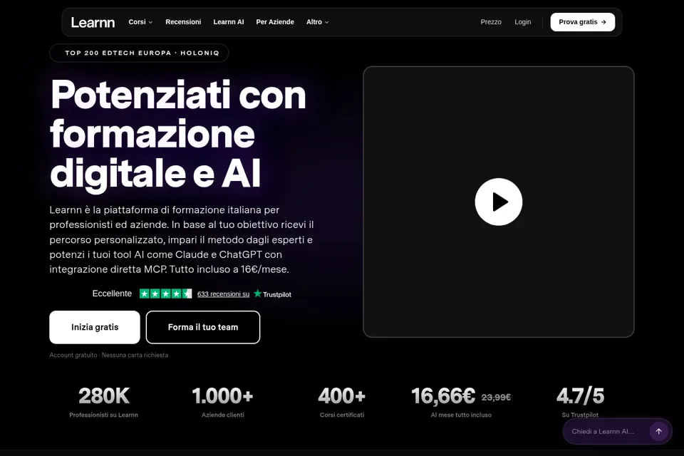 Aperçu de la landing page