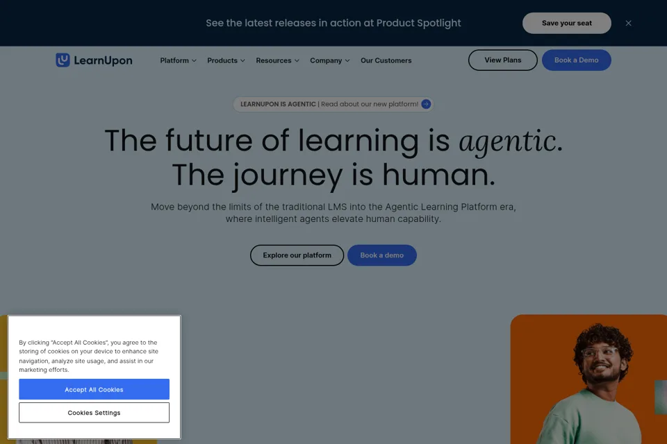 Aperçu de la landing page