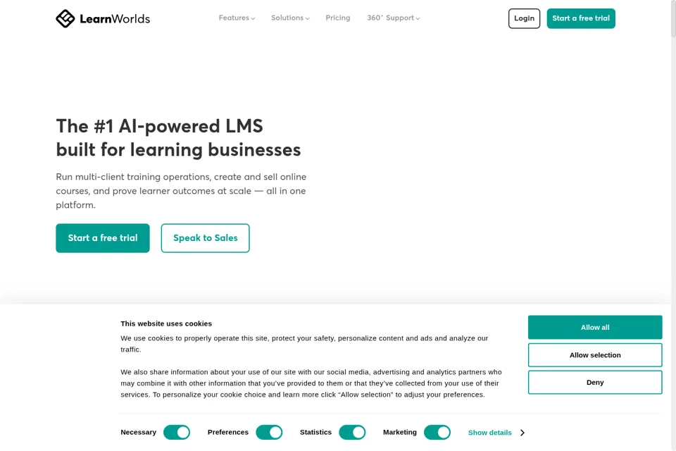 Landing page preview