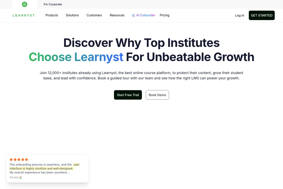 Landing page preview