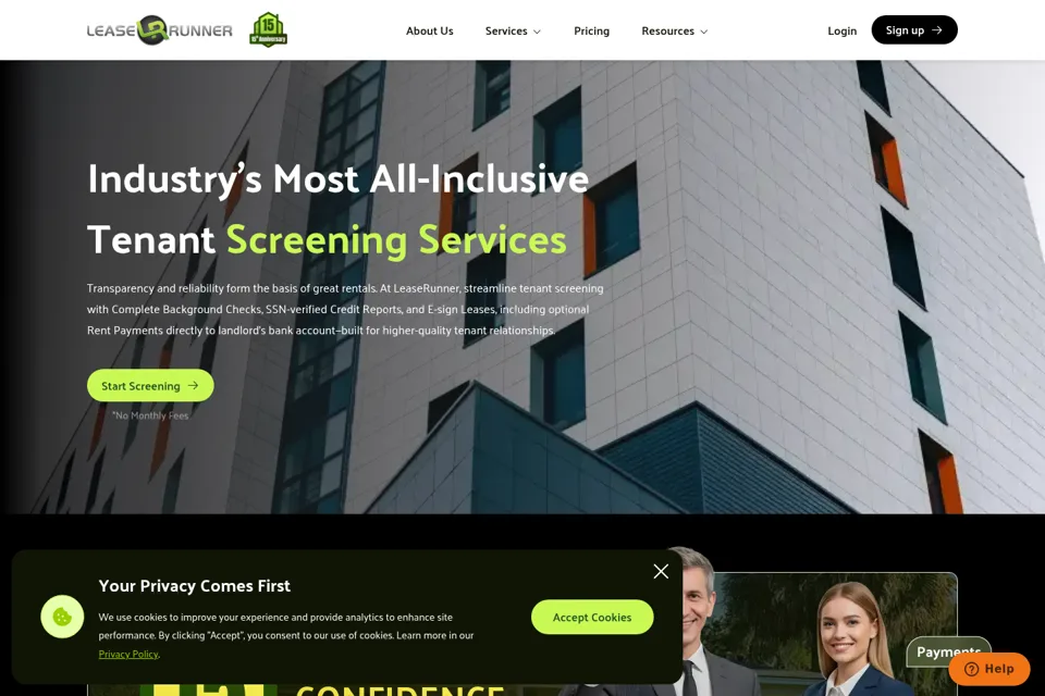 Landing page preview