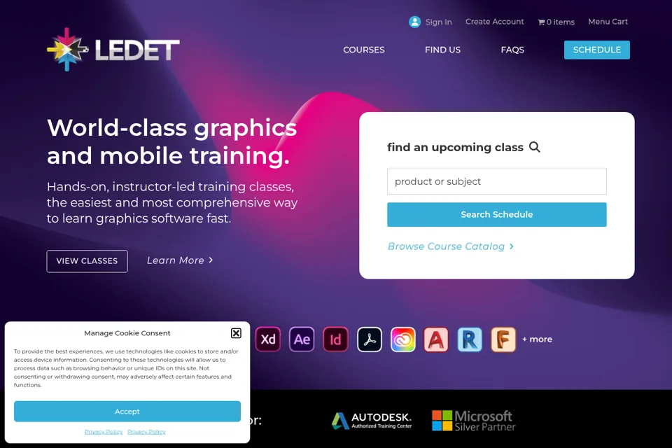 Aperçu de la landing page
