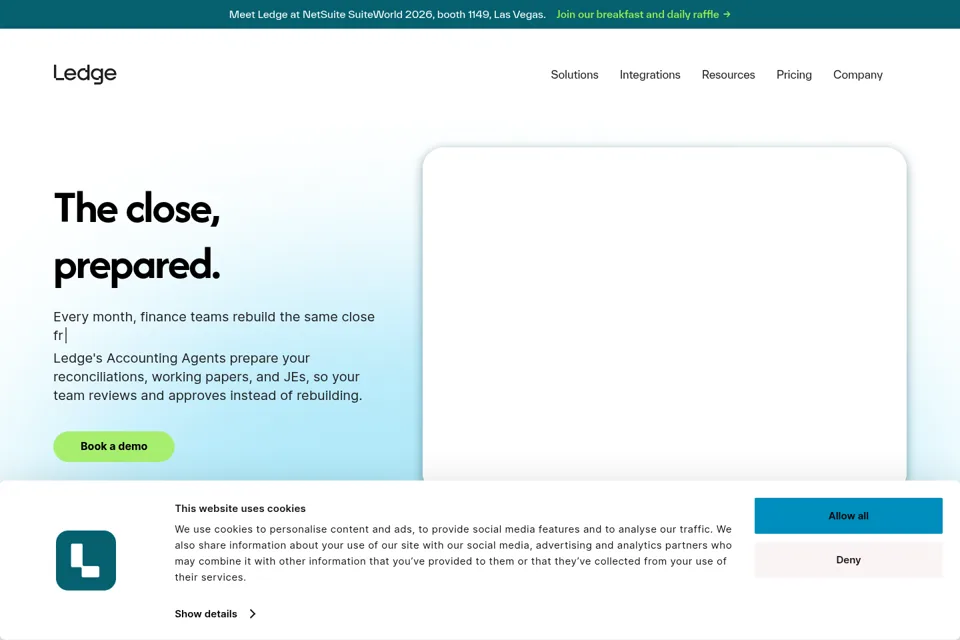 Aperçu de la landing page