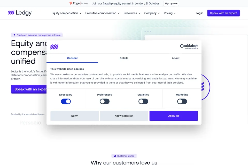 Aperçu de la landing page