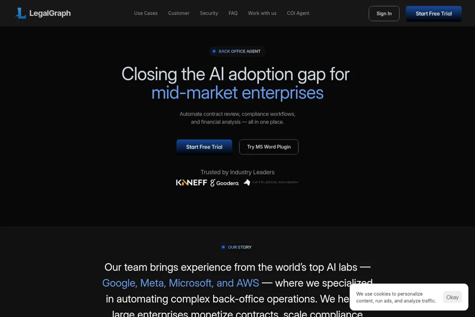 Aperçu de la landing page